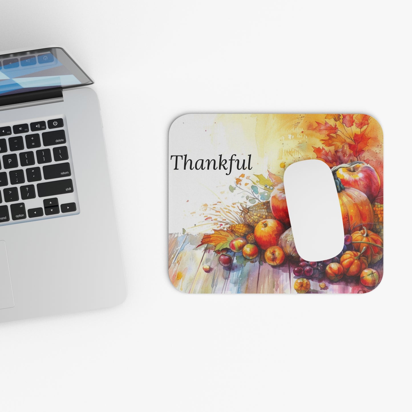 Thankful Harvest Mouse Pad, Autumn Decor, Fall Gifts, Office Accessories, Thanksgiving Decoration, Seasonal Home Office