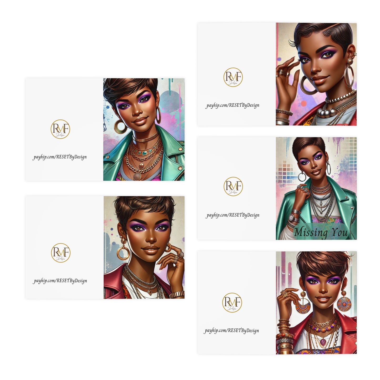 Vibrant Multi-Design Greeting Cards - Perfect for Birthdays, Anniversaries, Missing You, Art Lovers, Note Cards