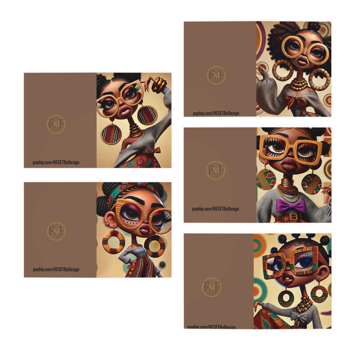 Greeting Cards, Sasha Stretchwell and Friends Design, Stationery Set, Unique Card Pack, Cute Animal Art Prints, Blank Note Cards