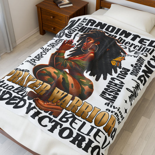 Prayer Warrior Plush Blanket