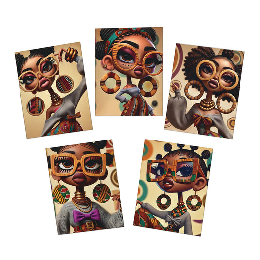 Greeting Cards, Sasha Stretchwell and Friends Design, Stationery Set, Unique Card Pack, Cute Animal Art Prints, Blank Note Cards