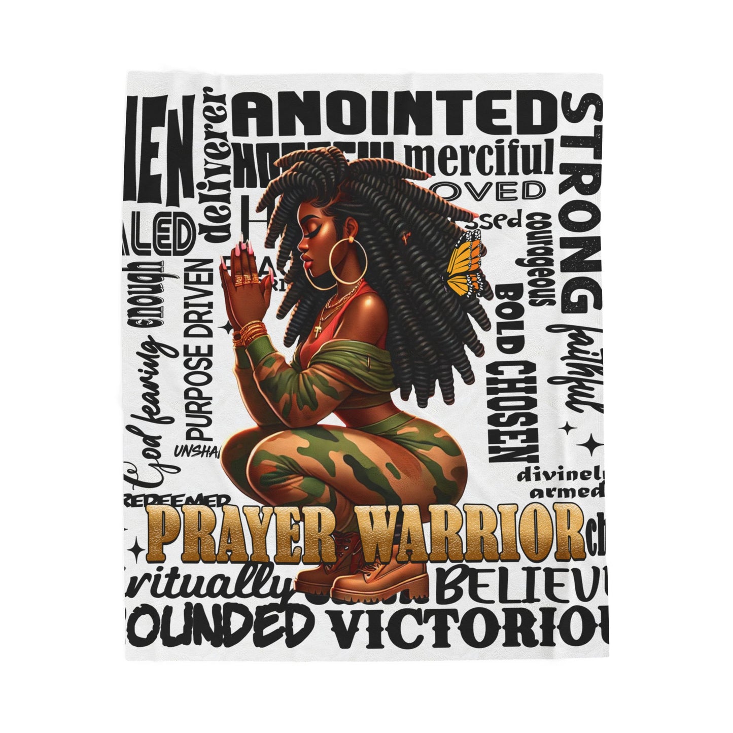 Prayer Warrior Plush Blanket
