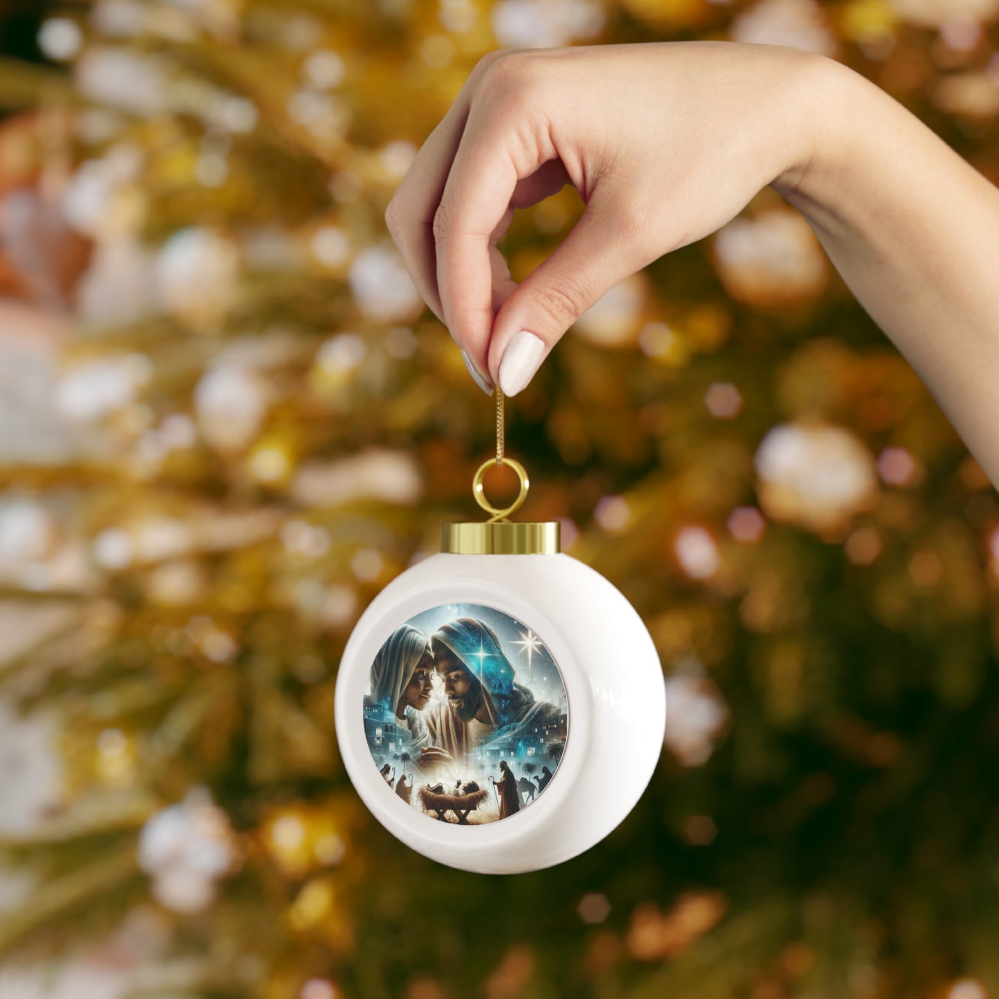 Holy Family Christmas Ball Ornament