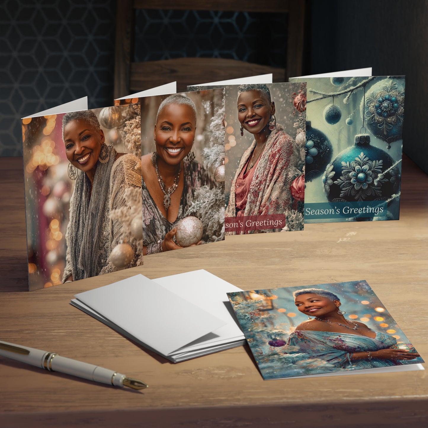 Afro-centric Christmas Note Card Set (5-Pack)