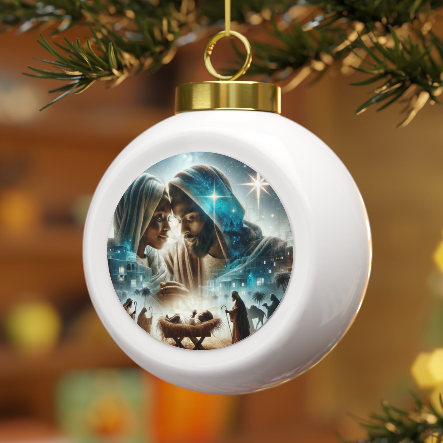 Holy Family Christmas Ball Ornament