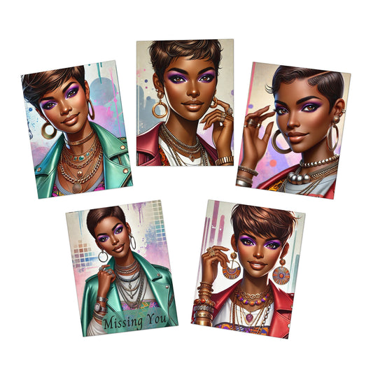 Vibrant Multi-Design Greeting Cards - Perfect for Birthdays, Anniversaries, Missing You, Art Lovers, Note Cards