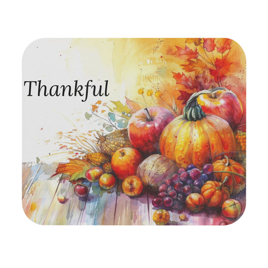 Thankful Harvest Mouse Pad, Autumn Decor, Fall Gifts, Office Accessories, Thanksgiving Decoration, Seasonal Home Office